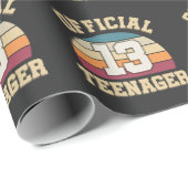 13. Geburtstag Retro Offizieller Teenager Geschenkpapier (Rolleneckpunkt)