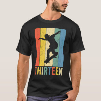 13. Geburtstag Retro Skateboard Skater Boys Kids 1 T-Shirt
