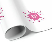 13. Geburtstag, rosa Geschenkpapier (Rolleneckpunkt)