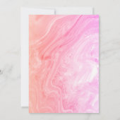 13. Geburtstag Rosa Künstlerisches Abstraktes Alte Einladung (Rückseite)