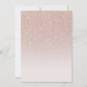 13. Geburtstag Rose Gold Ombre Glitzer Einladung (Rückseite)