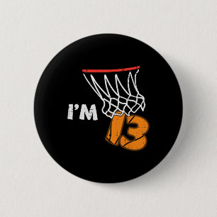 13. Geburtstag Sketll Ich bin 13 Dreizehn Jahre al Button
