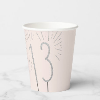 13. Geburtstag Sparkler Paper Cups Pappbecher