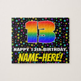 13. Geburtstag — Spaß, farbenfrohe Sternenweltenmu Puzzle