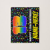 13. Geburtstag — Spaß, farbenfrohe Sternenweltenmu Puzzle (Vertikal)