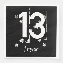 13. Geburtstag Teen Grunge Stil mit Sternen A01 Serviette