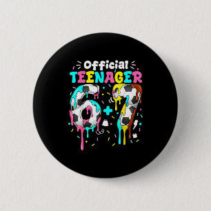 13. Geburtstag Teenager sechs sieben 6+7 Jungen Mä Button
