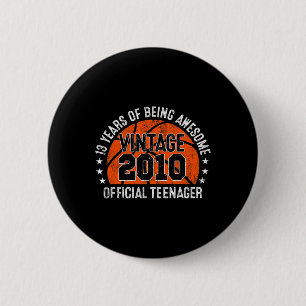 13. Geburtstag Vintag 2010 Offizieller Teenager 13 Button