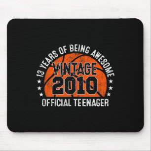13. Geburtstag Vintage 2010 Offizieller Teenager 1 Mousepad