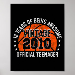 13. Geburtstag Vintage 2010 Offizieller Teenager 1 Poster