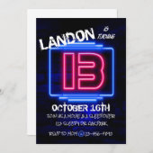 13. GEBURTSTAG, ZEHN PARTY, NION, GLÜCK PARTY EINLADUNG (Vorne/Hinten)