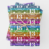 13. GeburtstagBenutzerdefiniertes Namenszeitalter  Geschenkpapier Set (Beispiel)