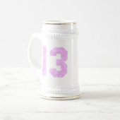 13. Geburtstags-Geschenke Bierglas (Vorderseite Links)