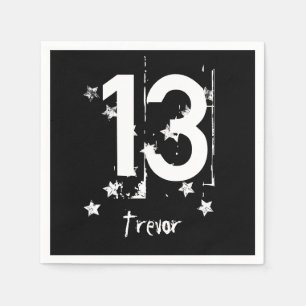 13. Geburtstags-jugendlich Schmutz-Art mit Sternen Serviette