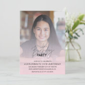 13. Geburtstagseinladung Geburtstagsparty Foto pin Einladung (Stehend Vorderseite)