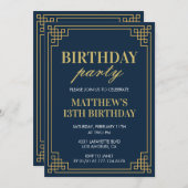 13. Geburtstagseinladungen Geburtstagsparty Junge Einladung (Vorne/Hinten)