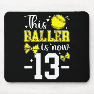 13. Geburtstagsfeier Softll Mädchen Dreizehn Jahre Mousepad