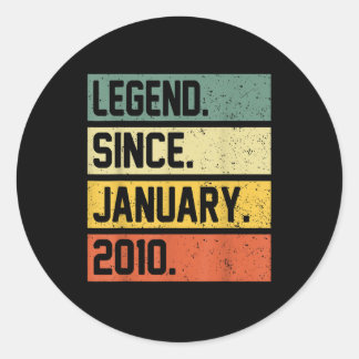 13. Geburtstagsgeschenk 13 Jahre alte Legende seit Runder Aufkleber