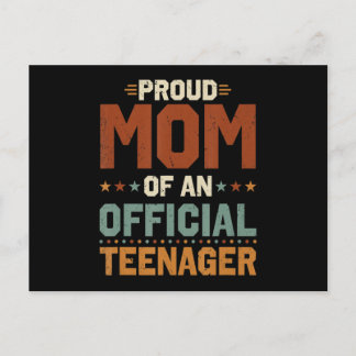 13. Geburtstagsgeschenk Boys Girls Proud Mama von  Postkarte