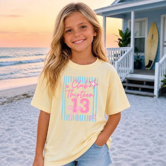 13. Geburtstagsgeschenk für Mädchen gestreift T-Shirt