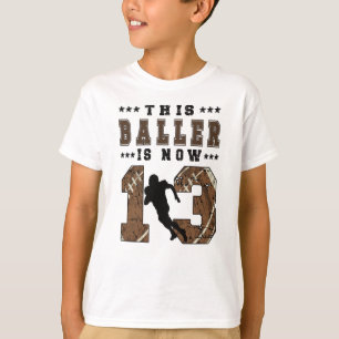 13. Geburtstagsgeschenk Fußball Spieler 13 Jahre T-Shirt