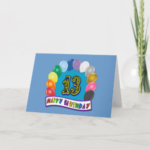 13. Geburtstagsgeschenke mit zusammengesetzten Bal Karte
