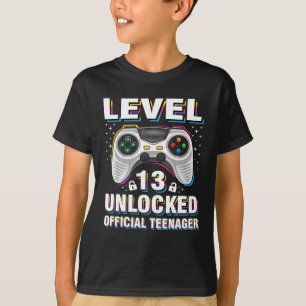 13. Geburtstagsjunge Stufe 13 Entsperrt Offiziell T-Shirt