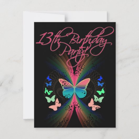 13. Geburtstagsparty Einladung (Vorderseite)