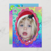 13. Geburtstagsparty Einladung (Vorne/Hinten)