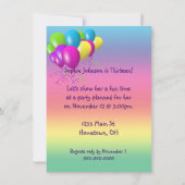 13. Geburtstagsparty Einladung (Rückseite)