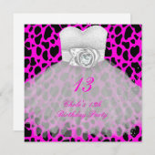 13. Geburtstagsparty Girls 13 Teen Einladung (Vorne/Hinten)