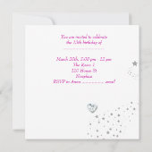 13. Geburtstagsparty Girls 13 Teen Einladung (Rückseite)