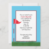 13. Geburtstagsparty Golf Thema Einladung (Rückseite)