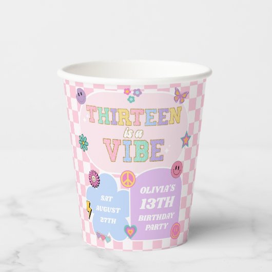 13. Geburtstagsparty Pappbecher (Vorderseite)