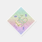 13. Geburtstagsparty Schmetterlinge und Wildblumen Serviette (Ecke)