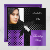 13. Geburtstagsparty Teenagermädchen Einladung (Vorne/Hinten)
