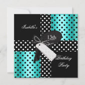 13. Geburtstagsparty Teenagermädchen Einladung (Vorderseite)