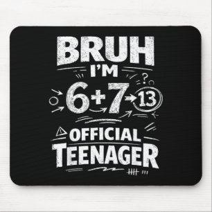 13. Geburtstagsshirt lustiges Meme 6 7 Geburtstag Mousepad