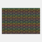 13. Geburtstagstypografie Geschenkpapier Set (Vorderseite)