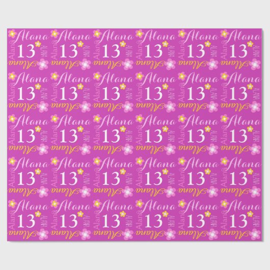 13. Geburtstagsverpackung des Geschenkpapier (Flach)