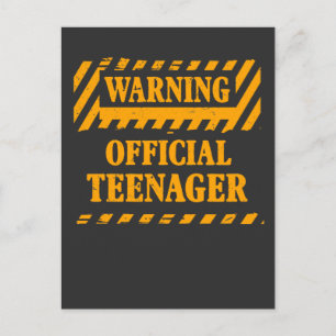 13. Geburtstagswarnung Offizieller Teenager Postkarte