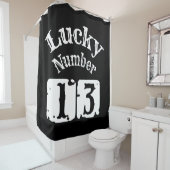 13 - Glückszahl 13 Glück Duschvorhang (Beispiel)