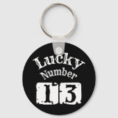 13 - Glückszahl 13 Glück Schlüsselanhänger (Vorderseite)