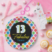 13. Happy Birthday Bright Graphic Balloon Pappteller (Party)