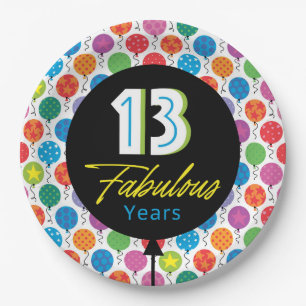 13. Happy Birthday Bright Graphic Balloon Pappteller