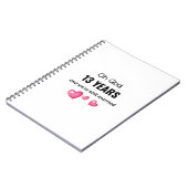 13. Hochzeit-Jubiläum Funny-Geschenk für ihn oder Notizblock (Linke Seite)