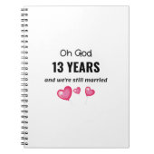 13. Hochzeit-Jubiläum Funny-Geschenk für ihn oder Notizblock (Vorderseite)