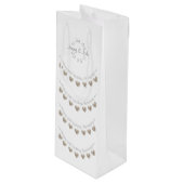 13. Hochzeit Jubiläum Spitzenweinbeutel Geschenktüte Für Weinflaschen (Vorderseite Schrägansicht)