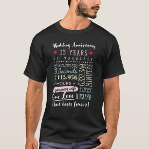13. Hochzeitstag 13 Jahre Ehevorstellung T-Shirt
