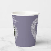 13. Hochzeitstag Foto grau Pappbecher (Links)